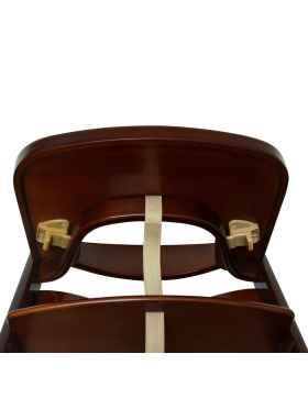 Honey Bee Treppenhochstuhl mit großer Essplatte braun