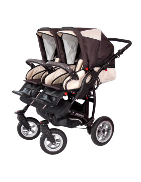 Zekiwa Sport Duo Zwillingskinderwagen Coffee