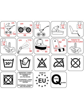 Zekiwa Komplett Kinderwagen TRIset inkl.Babyschale