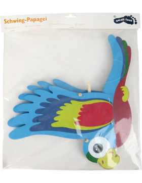 small foot Schwing-Papagai bunt