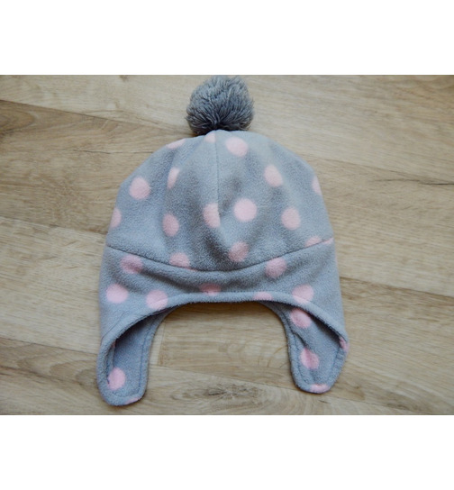 Mädchen Wintermütze Topomini Gr.50-52 grau-rosa