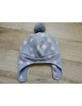 Mädchen Wintermütze Topomini Gr.50-52 grau-rosa