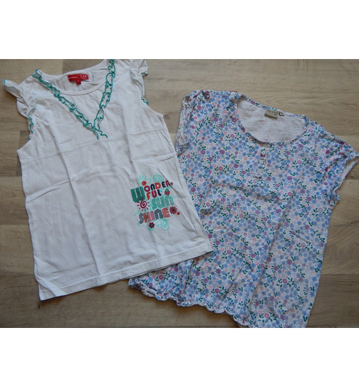 Mädchen Sommershirts 2er Pack ZAB, Blue seven Gr.146