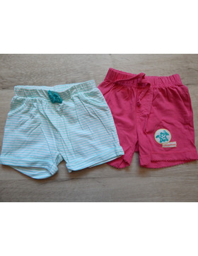 Mädchen Sommerhosen kurz Shorts 2er Set Ergee Gr.68