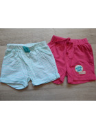Mädchen Sommerhosen kurz Shorts 2er Set Ergee Gr.68