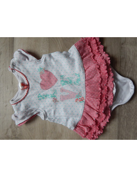 Mädchen Kleid mit integrierten Body Topomini Gr.50-56