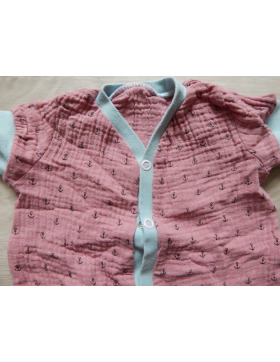 Mädchen Baby Schlafanzug Spieler Anker Gr.62-68