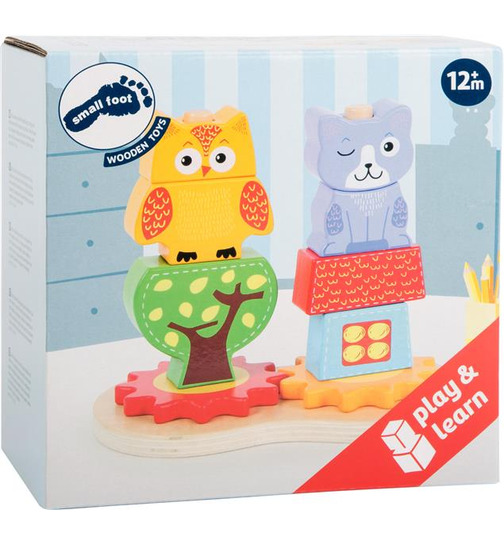 small foot Steckspiel Katze und Eule