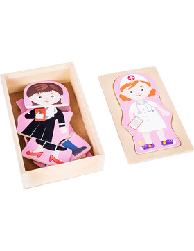 small foot Anziehpuzzle Traumberufe Mädchen