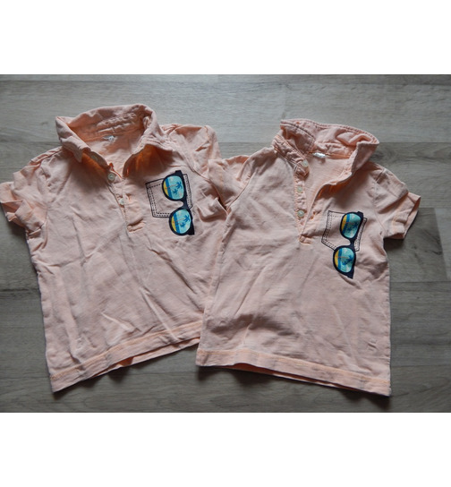 Jungen Poloshirt T-Shirt 2er Pack Gr.80