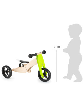 small foot Laufrad 2in1 Lauflernrad Trike grün