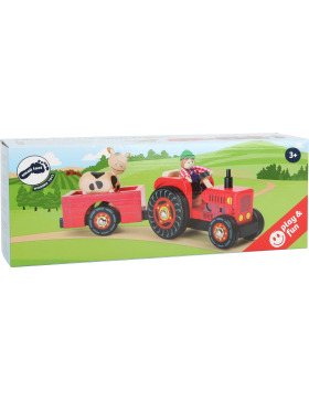 small foot Traktor mit Anhänger Bauernhof