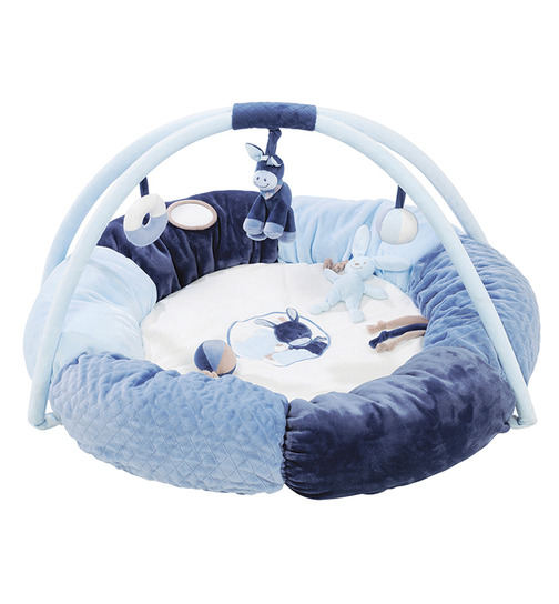 Nattou Alex und Bibou Spieldecke Krabbeldecke mit Spielbogen