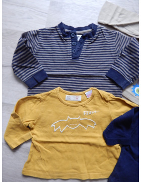 Jungen Langarmshirt Paket 5 Stück Gr.62 -68