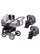 Zekiwa Zwillingswagen Geschwisterwagen Sport Duo Premium 2 Designs