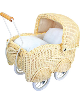 small foot Puppenwagen Korbgeflecht groß