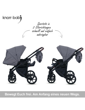 knorr-baby Kombikinderwagen Milos 11- teilig 3 Designs
