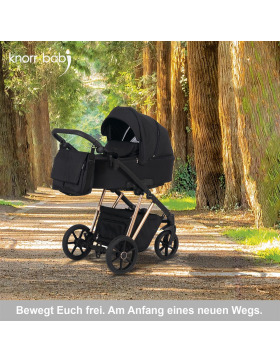 knorr-baby Kombikinderwagen Luzon 11- teilig Gold-Rosè-Edition 3 Designs