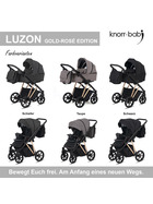 knorr-baby Kombikinderwagen Luzon 11- teilig Gold-Rosè-Edition 3 Designs