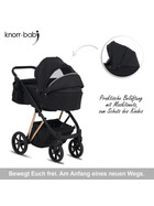 knorr-baby Kombikinderwagen Luzon 11- teilig Gold-Rosè-Edition 3 Designs