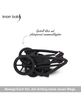 knorr-baby Kombikinderwagen Luzon 11- teilig Black Edition verschiedene Designs