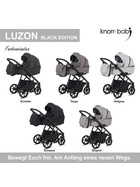 knorr-baby Kombikinderwagen Luzon 11- teilig Black Edition verschiedene Designs