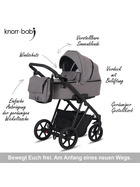 knorr-baby Kombikinderwagen Luzon 11- teilig Black Edition verschiedene Designs