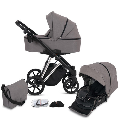 knorr-baby Kombikinderwagen Luzon 11- teilig Silver Edition verschiedene Designs