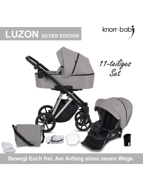 knorr-baby Kombikinderwagen Luzon 11- teilig Silver Edition verschiedene Designs