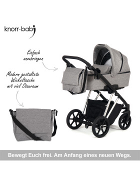 knorr-baby Kombikinderwagen Luzon 11- teilig Silver Edition verschiedene Designs