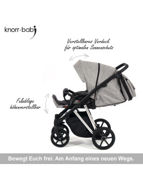 knorr-baby Kombikinderwagen Luzon 11- teilig Silver Edition verschiedene Designs
