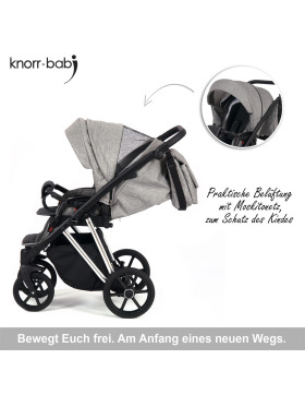 knorr-baby Kombikinderwagen Luzon 11- teilig Silver Edition verschiedene Designs