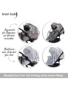 knorr-baby Kombikinderwagen Luzon 11- teilig Silver Edition verschiedene Designs