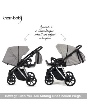 knorr-baby Kombikinderwagen Luzon 11- teilig Silver Edition verschiedene Designs
