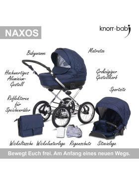 knorr-baby Kombikinderwagen Naxos verschiedene Designs