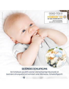 Julius Zöllner Babyschlafsack Terra Musseline grau