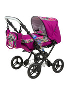 Zekiwa Zeki complete Puppenwagen inkl.Regenhülle + Trinkflasche 2 Designs
