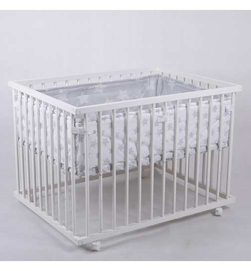 Honey Bee Baby Laufgitter Laufstall 75x100 cm weiß verschiedene Designs