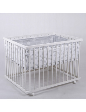 Honey Bee Baby Laufgitter Laufstall 75x100 cm weiß...