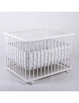 Honey Bee Baby Laufgitter Laufstall 75x100 cm weiß...