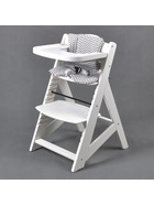 Honey Bee Treppenhochstuhl Kinderhochstuhl mit großer Essplatte weiß