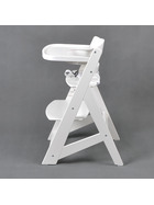 Honey Bee Treppenhochstuhl Kinderhochstuhl mit großer Essplatte weiß