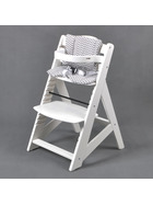 Honey Bee Treppenhochstuhl Kinderhochstuhl mit großer Essplatte weiß