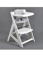 Honey Bee Treppenhochstuhl Kinderhochstuhl mit großer Essplatte weiß