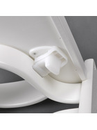 Honey Bee Treppenhochstuhl Kinderhochstuhl mit großer Essplatte weiß