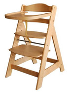 Honey Bee Treppenhochstuhl Kinderhochstuhl mit grosser Essplatte natur