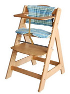 Honey Bee Treppenhochstuhl Kinderhochstuhl mit grosser Essplatte natur