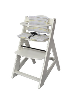 Honey Bee Treppenhochstuhl Kinderhochstuhl weiß mit...