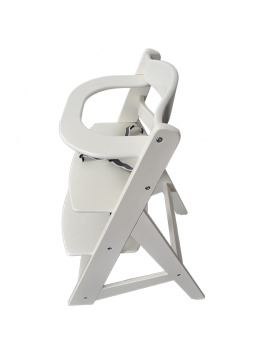 Honey Bee Treppenhochstuhl Kinderhochstuhl weiß mit Polster