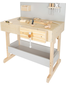 small foot Kinderwerkbank grau mit Zubehör